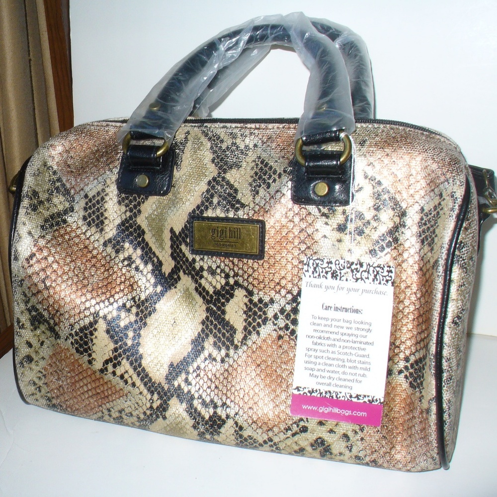 Gigi Hill printed fabric shoulder bag (#EV621)